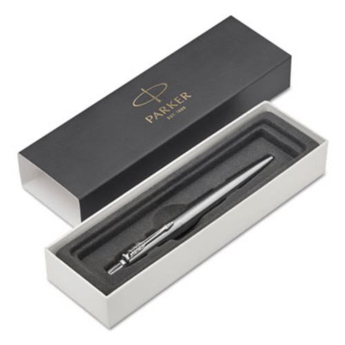 Parker Classic Stainless Steel CT Chrome Trim Ball Pen Original New in Box